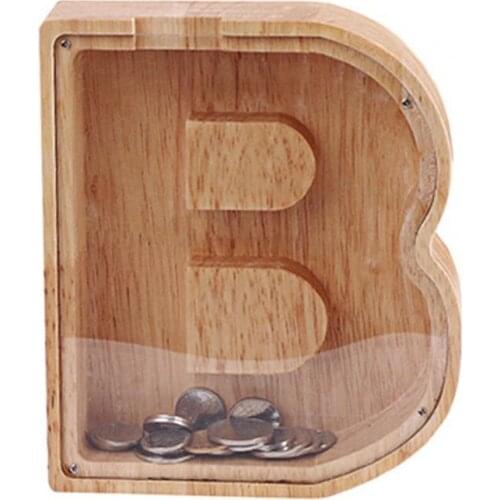 Portable Size Wood Counting Coin Bank Money Saving Box Jar Counter Bank Box Best Gift Dropshipping