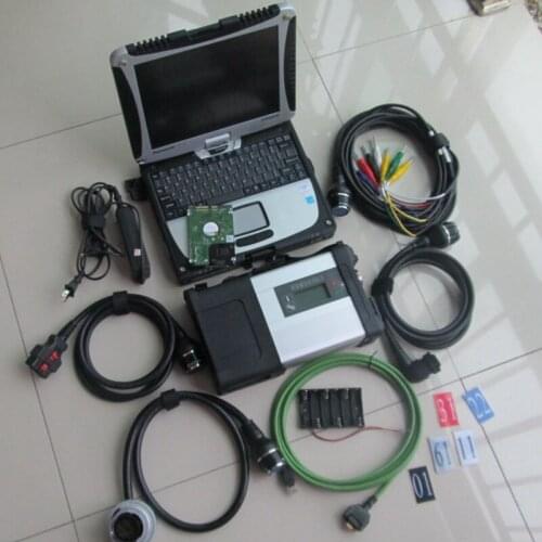 Profession for MB star diagnostic system for MB SD Connect C5 Toughbook CF19 used laptop CF-19 500G HDD ready to use DHL free