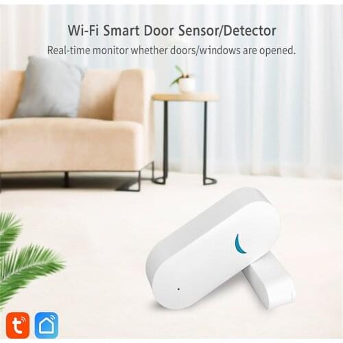 1Set Wireless Wifi Mini Smart Door Sensor Alarm Home Anti-theft Window Security Magnetic Detector