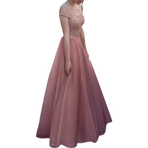 Women Elegant Wedding Elegant Party Evening Hollow Lace Dress Summer A-line Gown Evening Party Dresses Temperament Vestido Robe