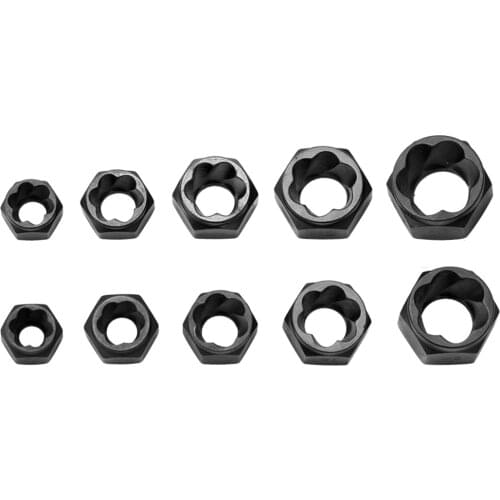 10pcs Damaged Bolt Nut Screw Remover Tool Kit Damaged Bolt Removal Set Damaged Bolt Nut Screw Removal Socket