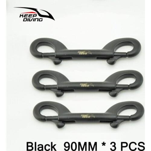 KEEP DIVING 3 PCS 316 Stainless Steel Scuba Diving Double Ended Hook Accessory For Equipment BCD Chioce Snap Bolt kit Quick Draw