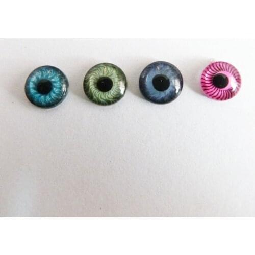 40pcs/lot 8mm/9mm flat round plastic toy animal eyes for diy doll accessories--color option