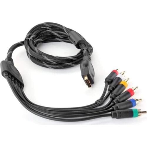 6 Feet For PlayStation3 AV Cable High Resolution HDTV Component RCA Audio Video Cable For Sony PS2 PS3