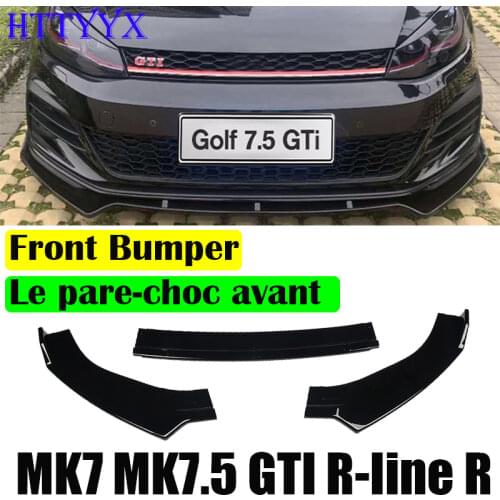 Car Front Bumper Splitter Lip Diffuser Body Kit Spoiler Guard For Volkswagen For Golf MK7 MK7.5 GTI R R-Line 2012-2020