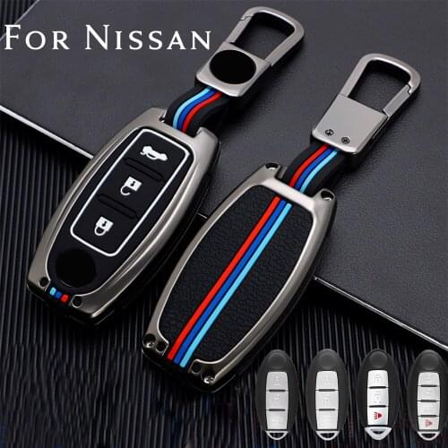 Zinc Alloy Car Key Case For Nissan Versa Maxima Altima Rogue Armada Sentra Murano Infiniti FX35 QX60 Remote Cover Keys Bag