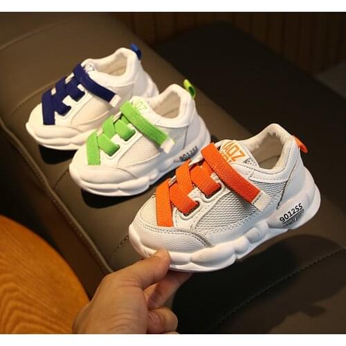 Kids sneakers boys shoes girls trainers Children Mesh shoes Green / blue / orange school shoes casual shoe flexible sole fashion