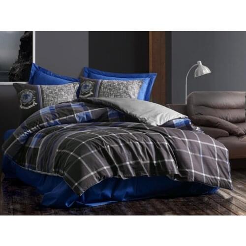 Cottonbox Masculine Roberto Double Personality Duvet cover set Anthracite