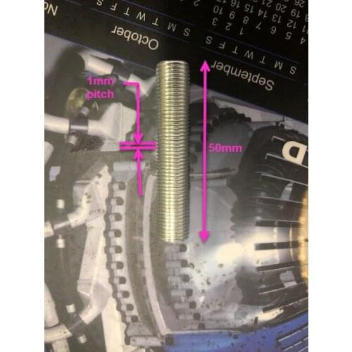 Quality M10 Pitch1MM Hollow Screw Full Tooth Tube Fine Screw Rod Metal Connecting Pipe Lighting Accessories Spare Parts