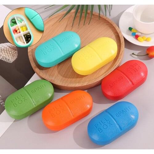 Pill Box Case Medicine Container Dispenser Vitamin Organiser 6 Days plastic case