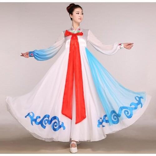 Chinese folk dance costume clothing hanfu ancient fan dance traditional Chinese dance costumes Stage dance wear FF1981