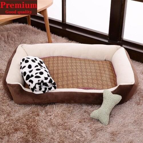 Bone Pet Bed Warm Pet Products For Small Medium Large Dog Soft Pet Bed For Dogs Washable House For Cat Puppy Cotton Kennel Mat