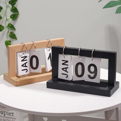 Nordic Small Wooden Letters Perpetual Calendar Teen Room Decor Table Number Calendar Room Decorations For Teen Girl