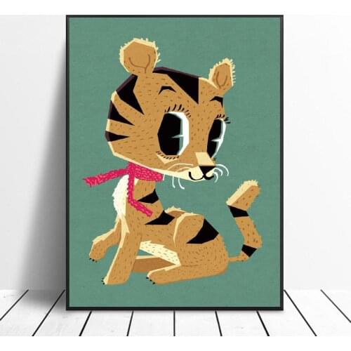 Little tiger cub fish Art Canvas Poster Home Decoration Painting No Frame