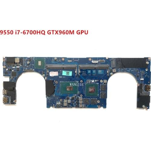 FOR DELL XPS 15 9550 Laptop motherboard Y9N5X LA-C361P 0Y9N5X CN-0Y9N5X DDR4 with i7-6700HQ GTX960M GPU 100% working