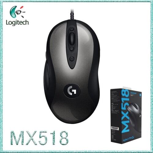 Logitech (G) MX518 wired mouse Without Box classic gaming mouse gaming right hand mouse16000DPI black