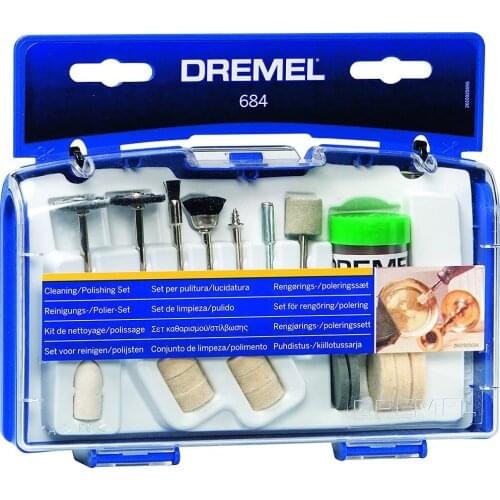 Original Dremel 684 Cleaning and Polishing Kit Accessory Set with 20 Accessories for Rotary Multi Tools Multipurpose Hobby DIY