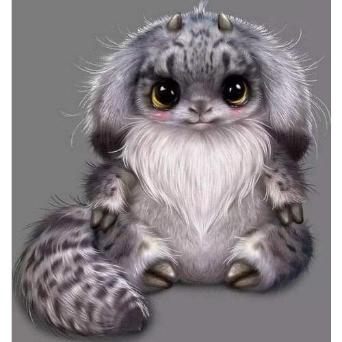 DIY 5D Diamond Painting Kit,5D Diamond Painting Full Square Drill DIY Painting Diamond Wall Art for Adults Cute Animal Cat