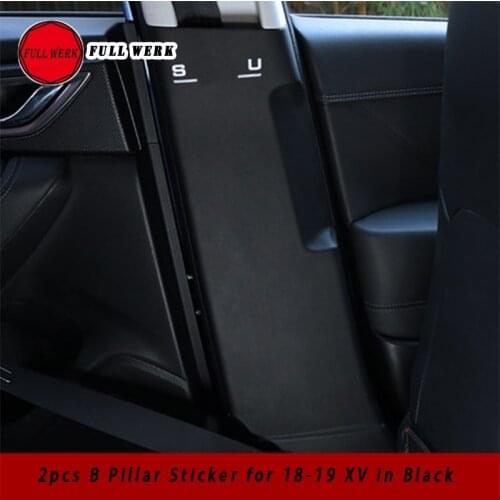 2pcs Leather B Pillar Cover Sticker Protective Decal for Subaru XV 18-20 Outback 15-19 Legacy 16-19 Car Interior Accessories