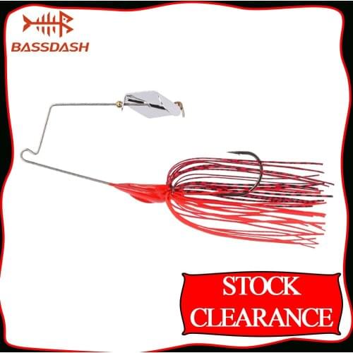 TSURINOYA Buzz Bait Fishing Lure Spinner Baits Metal Spoons Jig head with Blades Hooks, 12g