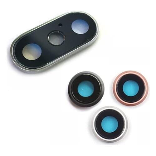 Rear Back Camera Glass Lens Ring Cover For iPhone 8 8G Plus X XS MAX With Frame Holder Replacement Parts