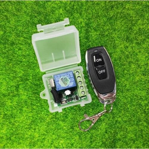 Universal DC 12 v mini wireless radio remote control light switch system receiver+transmitter 433mhz