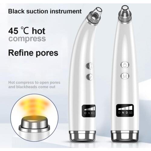 Blackhead Remover Vacuum Blackhead Extractor Suction Tool Facial Cleaner Hot Compress Electric Acne Comedone Extraction Device