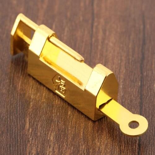 Vintage Jewelry Chest Box Padlock Gold Chinese Old Decorative Lock For Wood Suitcase Drawer Cabinet Door Hardware Locks