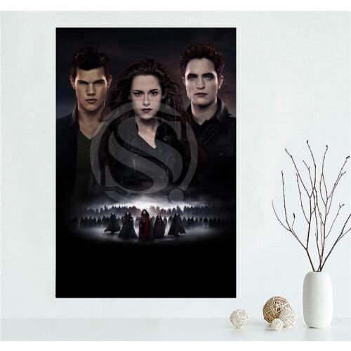 YJW523-L9 Custom The Twilight Saga Breaking Dawn Part Satin Painting Wall Silk Poster cloth print DIY Fabric Poster FF-8