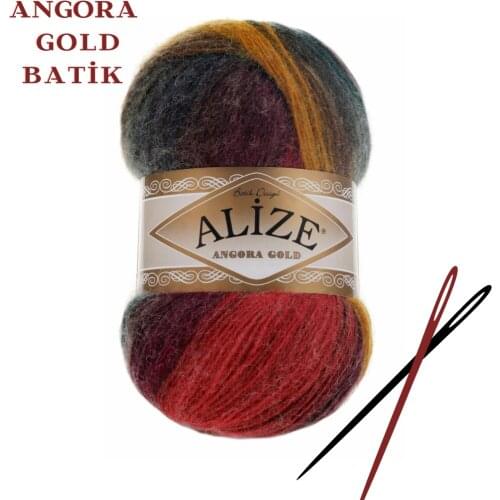 Alize Angora Gold Batik, Wool Yarn, Acrylic Yarn, Knitting Yarn, Crochet Yarn, Multicolour Yarn, Angora Yarn, Turkish Yarn