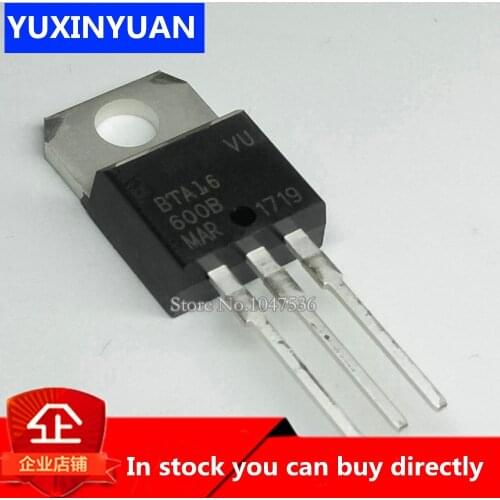 10PCS/LOT BTA16-600B TO-220 BTA16-600 TO220 16-600B BTA16 600V 16A TRIACS new and original