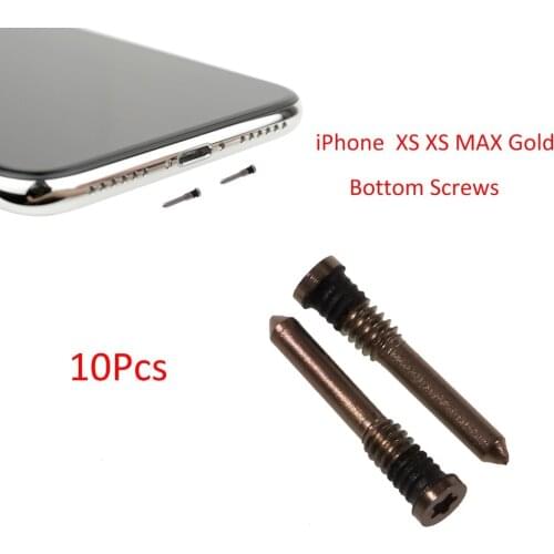 10Pcs Bottom Screws Pentalobe Gold Torx Screw For Apple iPhone X Iphone XS / XS MAX