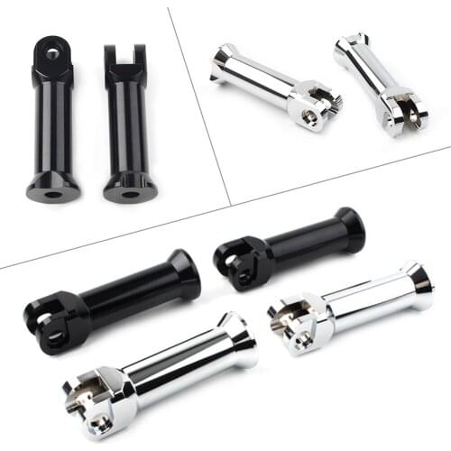 2x Motorbike Foot Rest Pegs Mount Bracket For Harley Softail Slim Fat Bob Low Rider 2018-2020 Chrome/Black