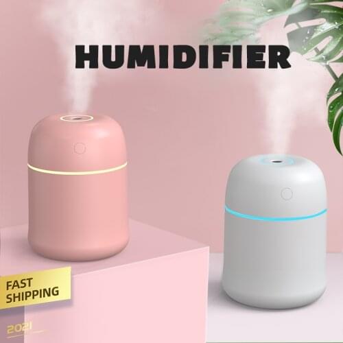 220ML USB Mini Air Humidifier Ultrasonic Essential Oil Aroma Diffuser Youpin Mute LED Light Mist Maker for Home 2021 New