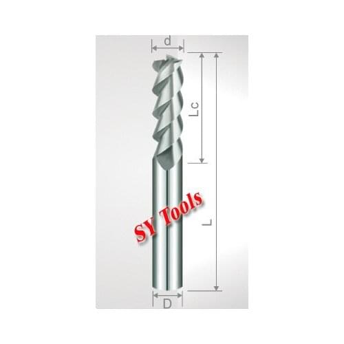 3 Flutes(Long) Aluminum Cutting Carbide End Mills 8mm