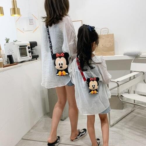 Disney shoulder bag Mickey mouse women school bag cartoon small bag female new casual messenger shoulder round doll bag