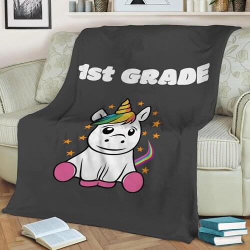 1st class back o school Flannel Throw Blanket 3D Printed Keep Warm Sofa Child Blanket Home Decor Textiles Dream Family Gift