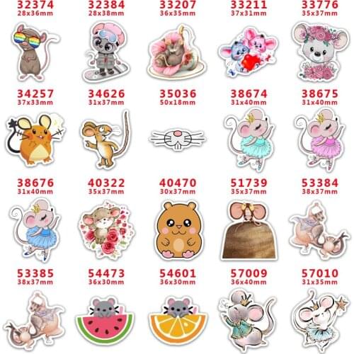 DIY decoration crafts accessories 30pcs per cartoon character planar resin pr57010