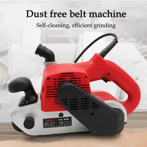 220V/1380W Household electric sander Small portable sander Commercial dust-free belt machine Woodworking sandpaper machine