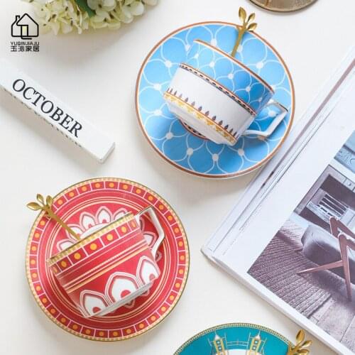 European Light Luxury Ins Style Coffee Set Set Household Scented Tea Cup Afternoon Tea Cup Ceramic Milk Cup