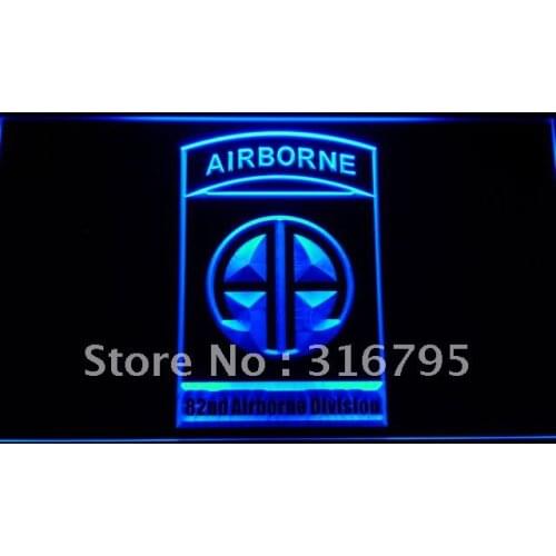 F183 82nd Airborne Division Army LED Neon Light Signs with On/Off Switch 20+ Colors 5 Sizes to choose