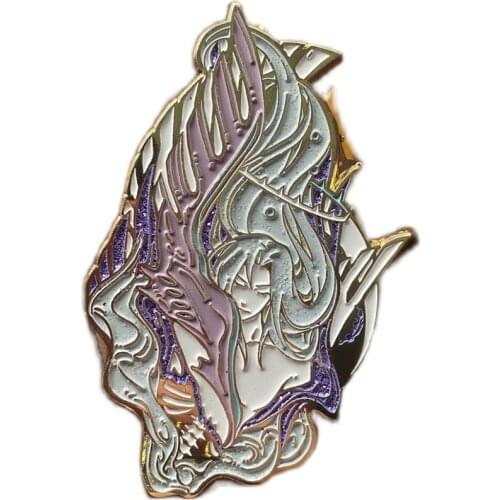Final Fantasy VII Hot Game FF7 Metal Plating Brooch Pin Badge Sephiroth Gifts Eclosion Bags Accessories Collection Toy Holiday