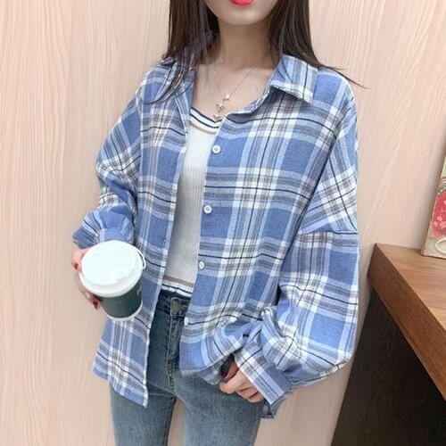 HKCP Women's Plaid Shirts