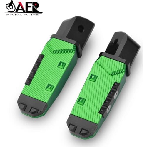 JAER Rear Passenger Foot Pedals Footrests Foot Pegs For Kawasaki Z800 Z900 RS Z650 Z750 Z1000 SX Versys650 Ninja 650