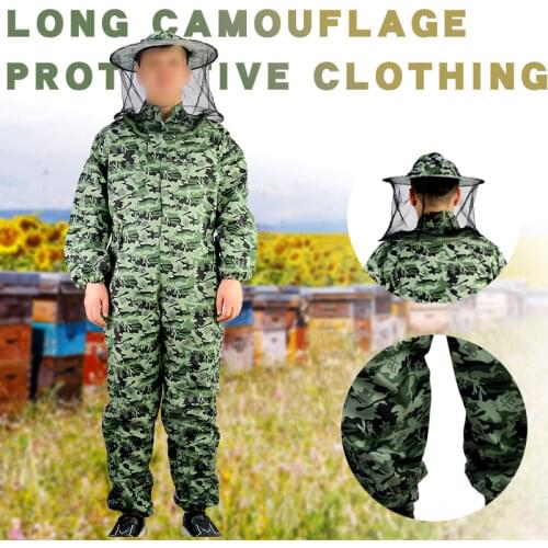 Beekeeping Suit Beekeeper Professional Equipment Camouflage Clothing Bbreathable Suit Anti bee Suit Beekeeping Tool