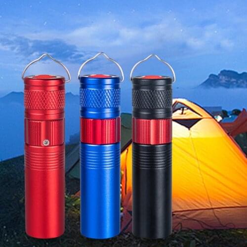 Multi-function Camping Light AA Battery Powered Flashlight LED Torch Hanging Hook Lamp Portable Lantern Emergency Use Tent Light
