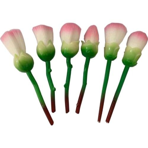 6pcs Rose Flower Shaped Makeup Brushes Set Face Foundation Colour Powder Eyeshadow Cosmetic Blush Pincel maquiagem