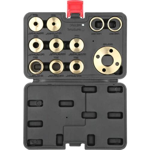11Pcs/Set Brass Template Router Guides Kit with Lock Nut Adapter Router Accessory Decoration Tool