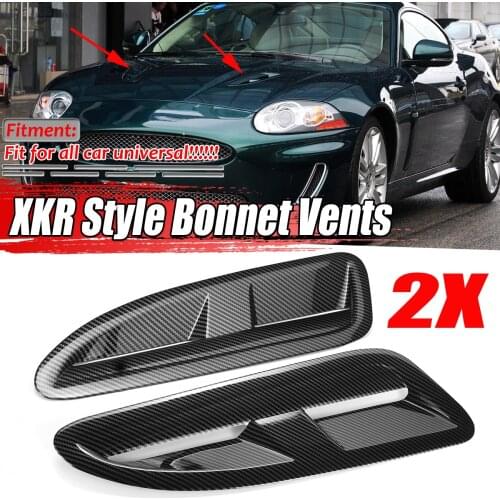 New 2x Universal Car Front Bonnet Vents Hood For Jaguar XKR/XK8 For BMW For Benz For AUDI For VW Golf MK6 For Mazda For Infiniti