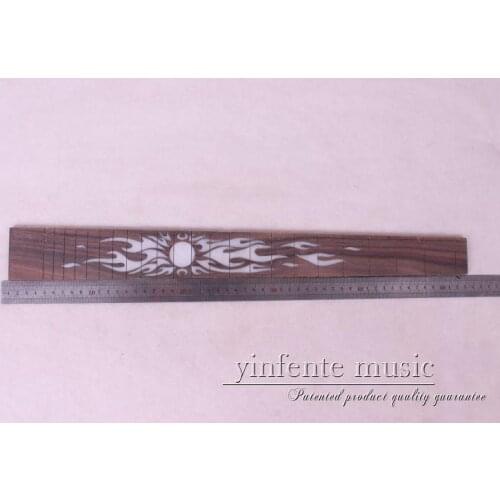 New high Quality 1 x 25.5 " Guitar Fretboard electric guitar rose Wood Fretboard Parts 5 # inlay